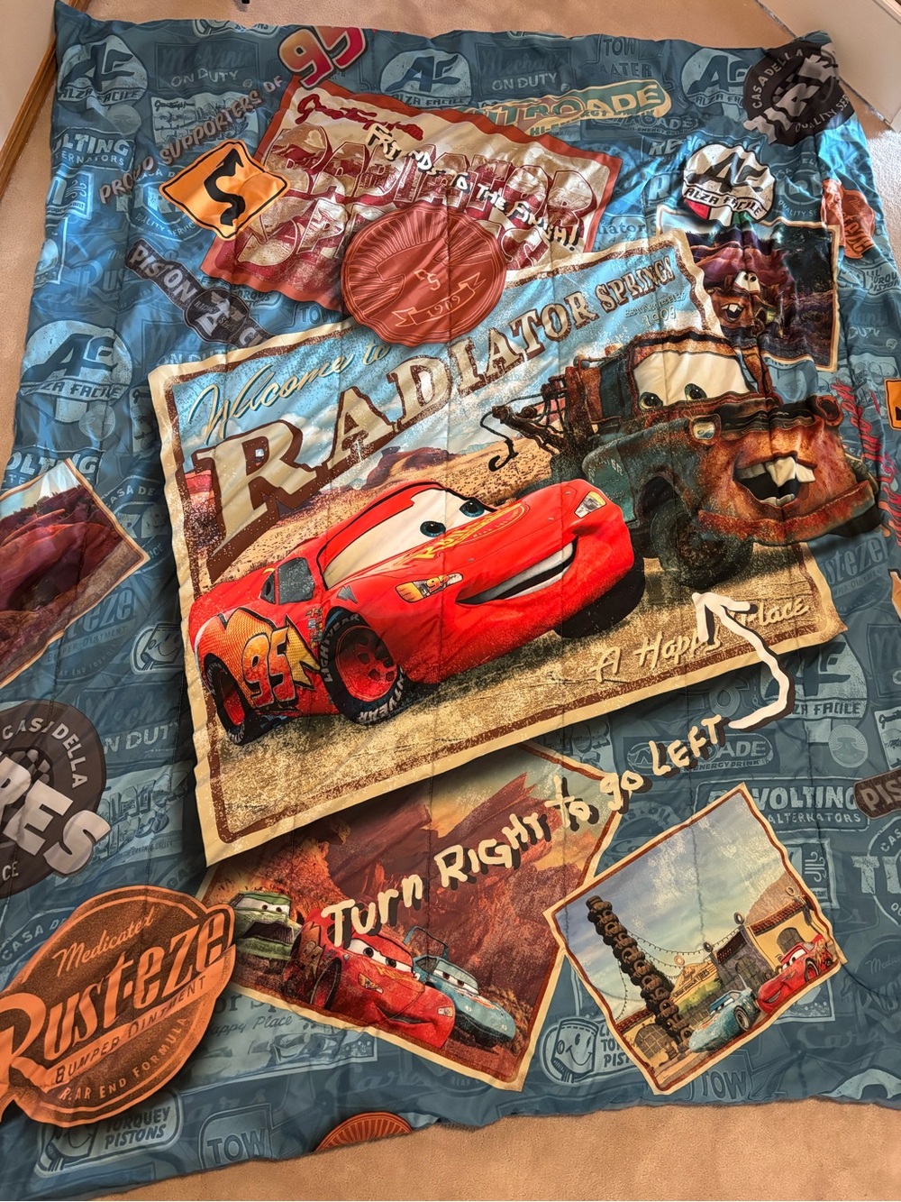 Disney cars 4 piece twin bedding set